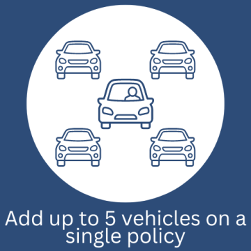 Add up to 5 vehicles on a single policy